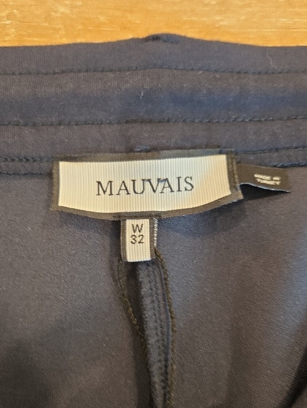 Men's Mauvais Navy Blue Athletic Drawstring Shorts with Front Seams (32) - Picture 5 of 7